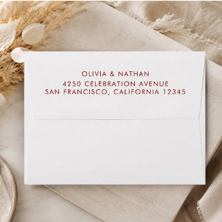 Simple Elegant Text | Boho Wedding Envelope