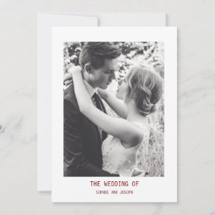  Simple Elegant Text & Photo   Wedding  Invitation