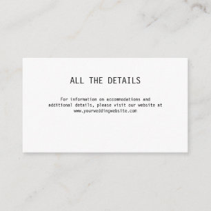 Simple Elegant Text Wedding Save The Date Enclosure Card