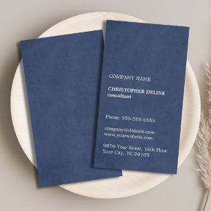 Simple Elegant Texture Blue Consultant Business Card