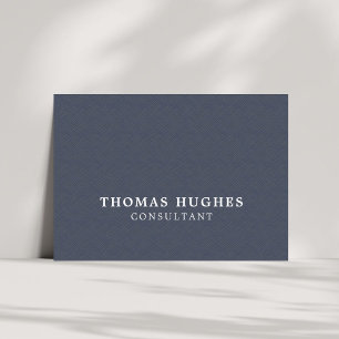 Simple Elegant Texture Blue White Consultant Business Card