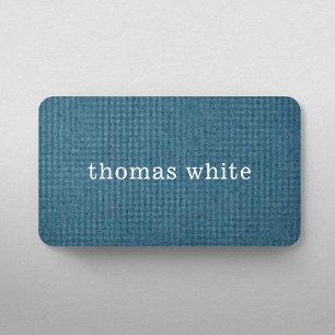 Simple Elegant Texture Blue White Consultant Business Card