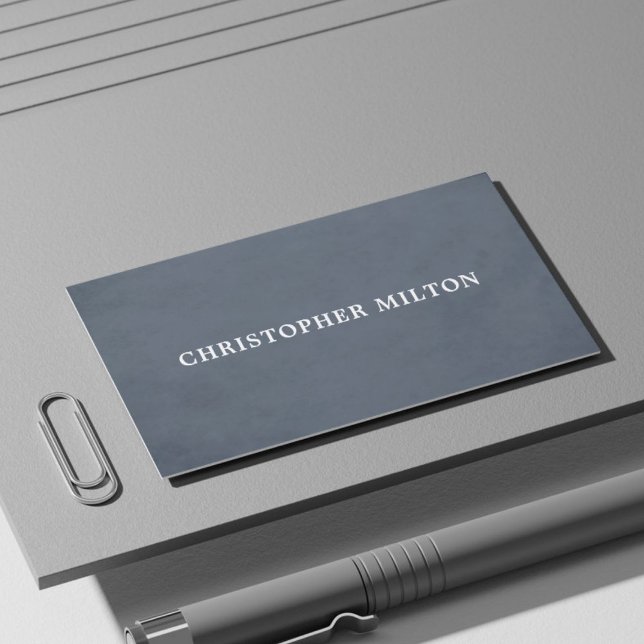Simple Elegant Texture Blue White Consultant Business Card (Creator Uploaded)