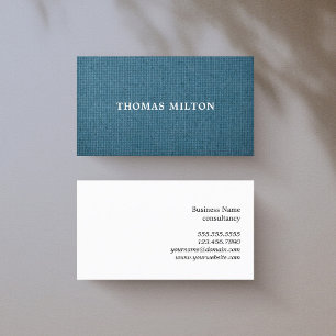 Simple Elegant Texture Blue White Consultant Business Card