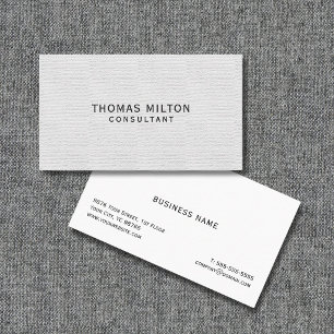 Simple Elegant Texture Consultant Business Card