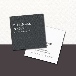 Simple Elegant Texture Grey Consultant Square Business Card