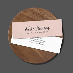 Simple Elegant Texture Rose Beauty Consultant Mini Business Card