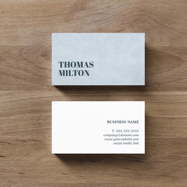 Simple Elegant Textured Light Blue Consultant  Business Card (Creator Uploaded)