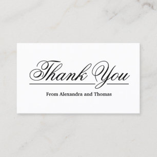 Simple Elegant Thank You Business Card