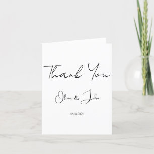 simple elegant thank you card