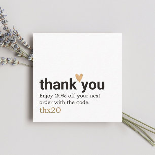 Simple Elegant Thank You Card Coupon