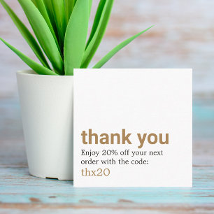 Simple Elegant Thank You Card Coupon