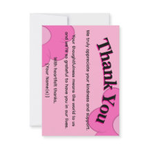 Simple Elegant Thank You Card Customisable Text