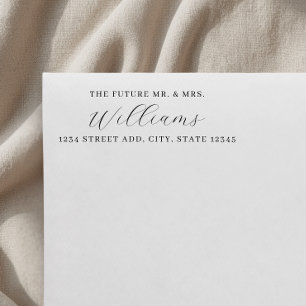 Simple Elegant The Future Mr. and Mrs. Wedding Self-inking Stamp