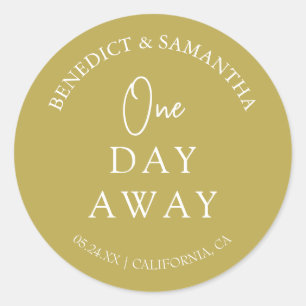 Simple Elegant The Night Before Rehearsal Dinner Classic Round Sticker