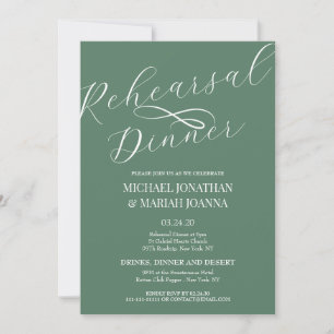 Simple Elegant The Night Before Rehearsal Dinner Invitation