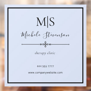 Simple Elegant Therapy Clinic Name Initial Blue