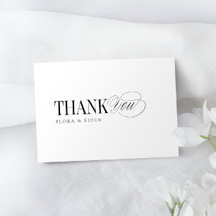 Simple Elegant Timeless Typography Thank You Card