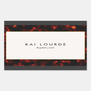 Simple  Elegant Tortoiseshell Border  Rectangular  Sticker