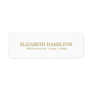 Simple Elegant Typography Address Label Return Address Label