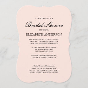 Simple Elegant Typography Bridal Shower Invitation