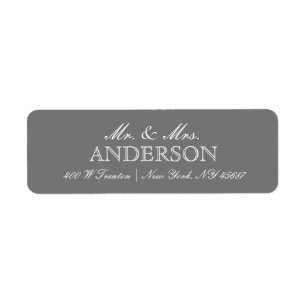Simple Elegant Typography Return Address Labels