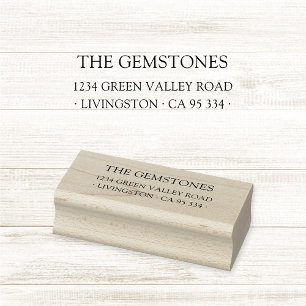 Simple Elegant Typography Return Address Rubber Stamp