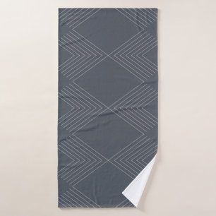 Simple, elegant, urban, chic line graphic pattern bath towel
