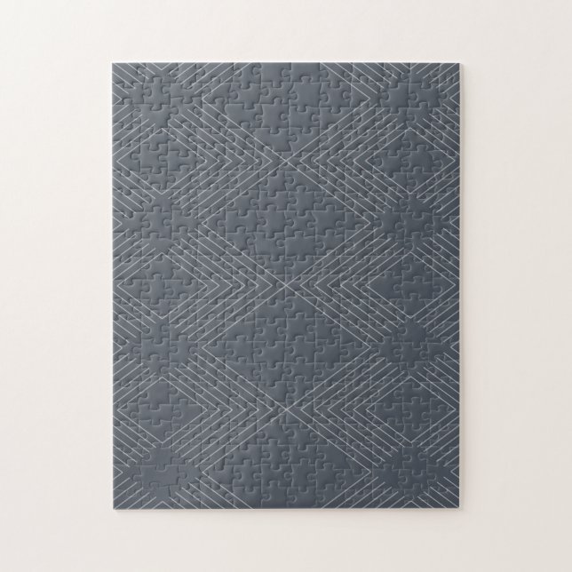 Simple, elegant, urban, chic line graphic pattern jigsaw puzzle (Vertical)