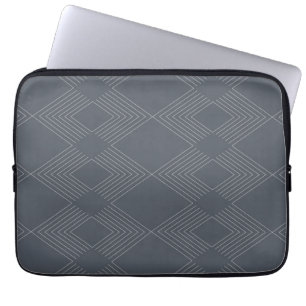 Simple, elegant, urban, chic line graphic pattern laptop sleeve