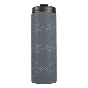 Simple, elegant, urban, chic line graphic pattern thermal tumbler