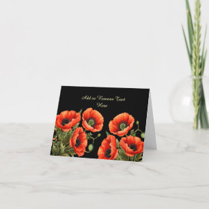 Simple Elegant Watercolor Floral Blank Note Card