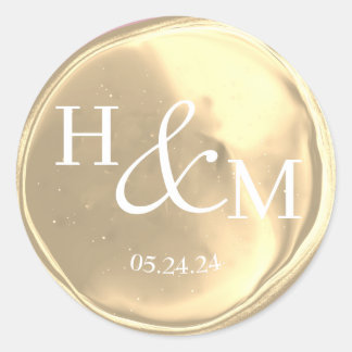 Simple Elegant Wax Seal Monogrammed Wedding