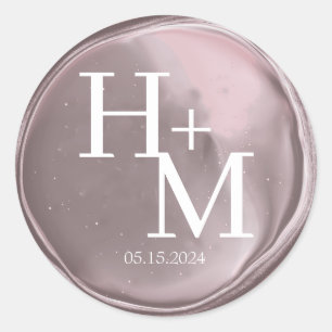 Simple Elegant Wax Seal Monogrammed Wedding