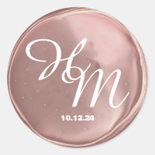 Simple Elegant Wax Seal Monogrammed Wedding