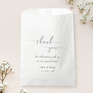 Simple Elegant Wedding Bridal Shower Thank You Favour Bag