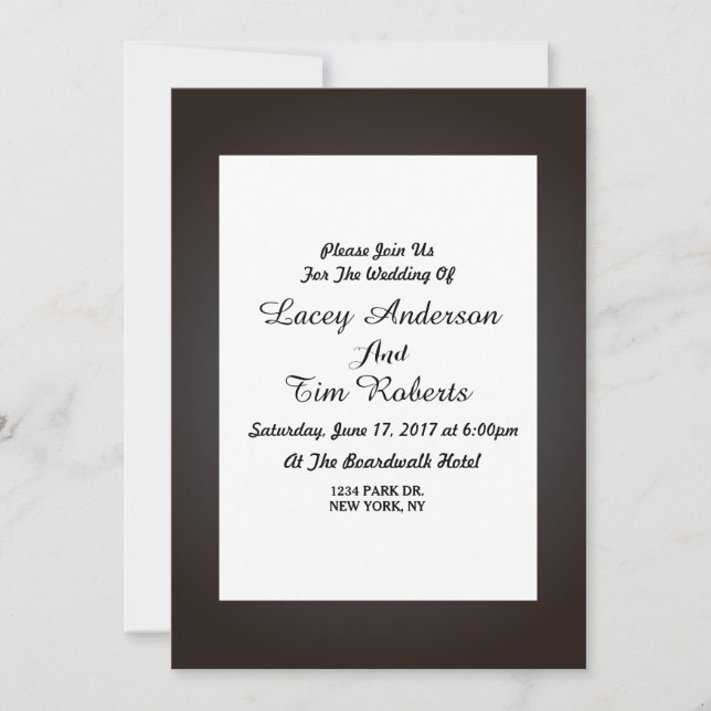 Simple Elegant Wedding Card (Front)