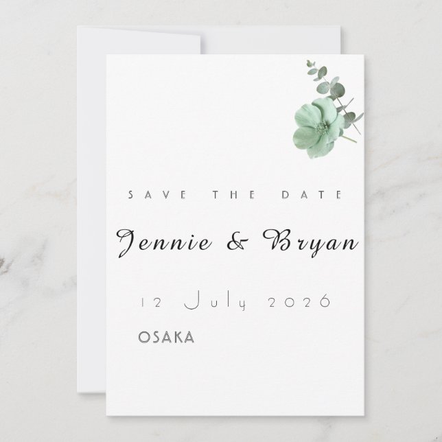 Simple Elegant Wedding Card Design (Front)