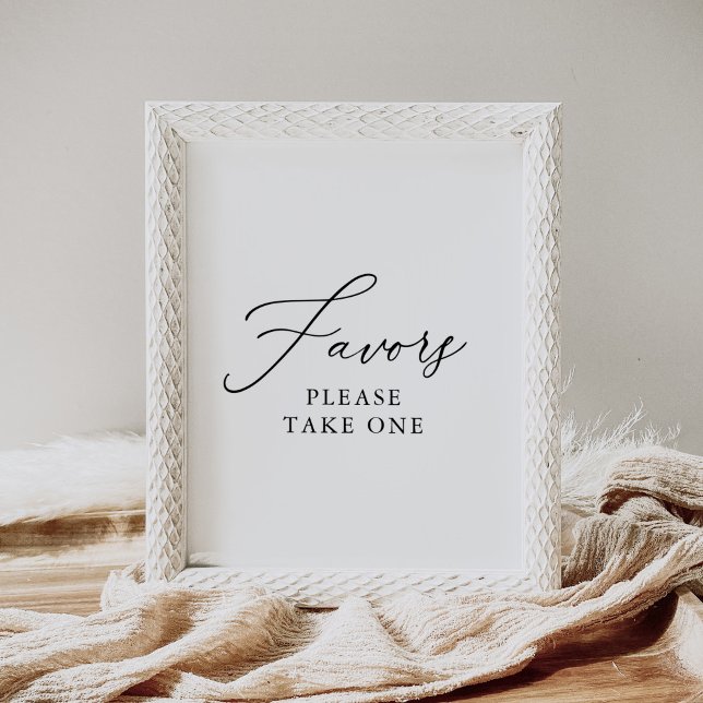 Simple Elegant Wedding Favours Sign (Creator Uploaded)