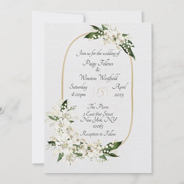 Simple elegant wedding invitation (Front)