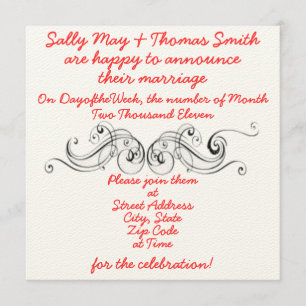 Simple Elegant Wedding Invitation