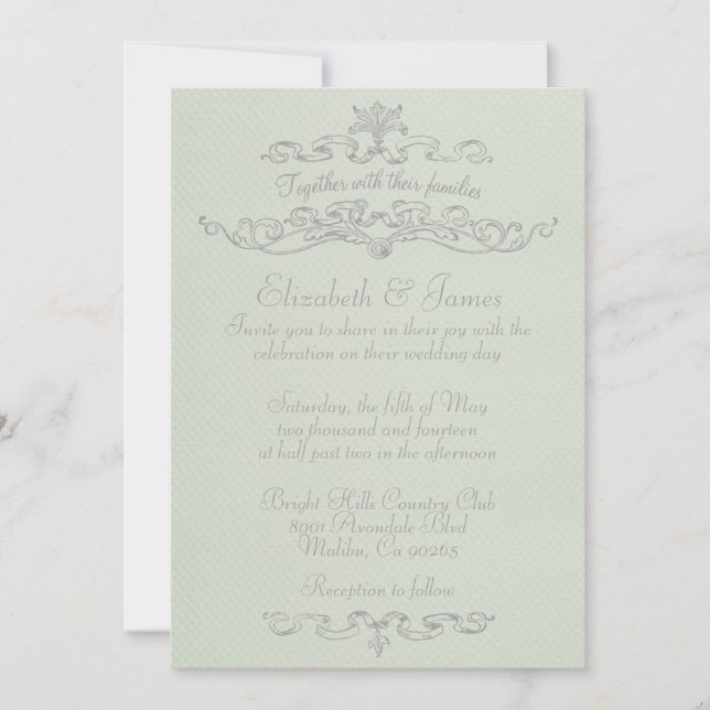 Simple Elegant Wedding Invitations (Front)
