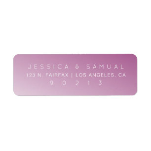 Simple Elegant Wedding Mauve Ombre Return Address Label