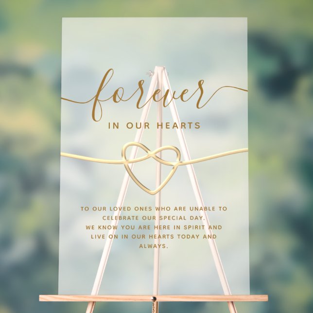 Simple Elegant Wedding Memorial Acrylic Sign (Neutral)