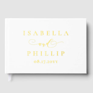 Simple elegant wedding names guest book