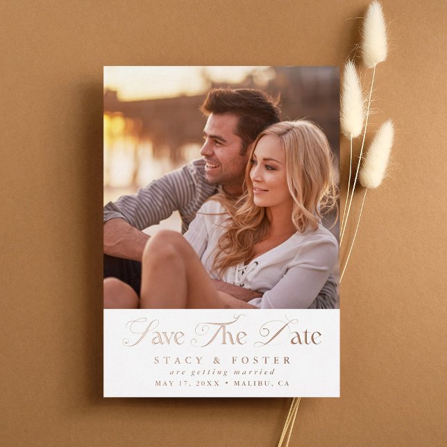 Simple Elegant Wedding Photo Save the Date  (Creator Uploaded)