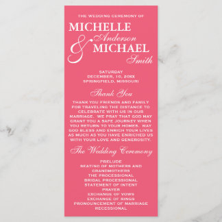 Simple Elegant Wedding Program