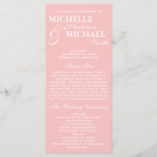 Simple Elegant Wedding Program