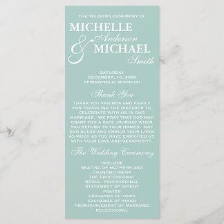 Simple Elegant Wedding Program