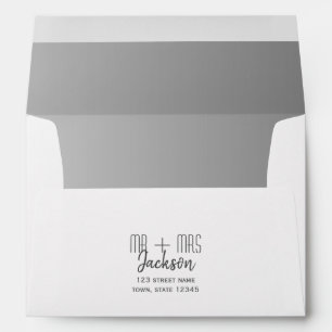 Simple Elegant Wedding Return Address Envelope
